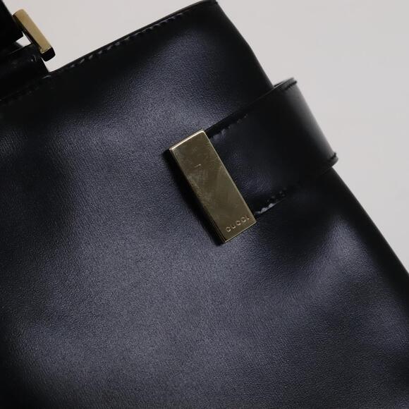 GUCCI Hand Bag Leather Black Gold 000 2046 000 2046 - Picture 14 of 16